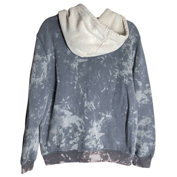 H&M Divided Men’s M Gray Acid Wash Hoodie Sweatshirt roe. Patch Streetwear - Picture 5 of 7